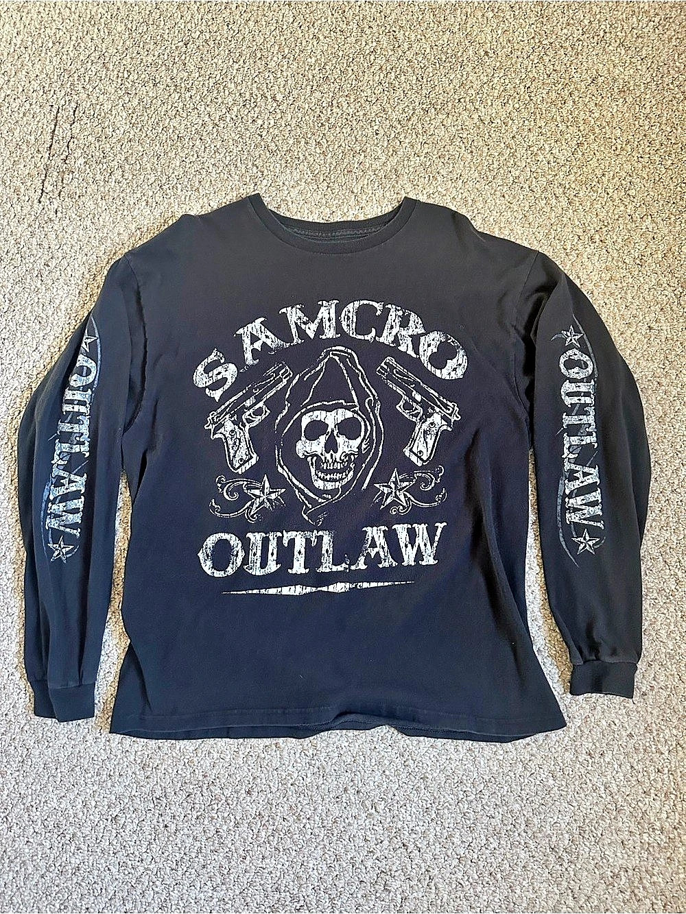 Sons of Anarchy Samcro Outlaw Long Sleeve Graphic T-Shirt Graphic Long Sleeve